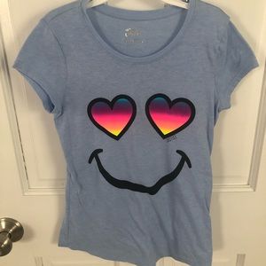 Justice big girl’s smile face t-shirt